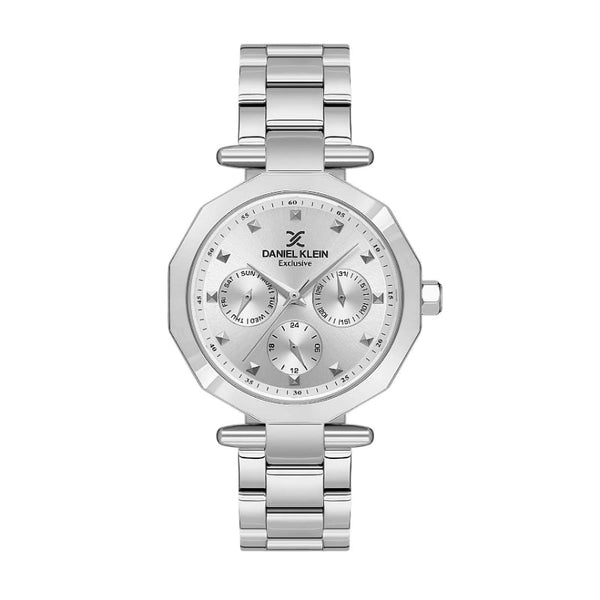 Daniel Klein Women Silver Stainless Steel Analog Silver Dial Watch DK1136051