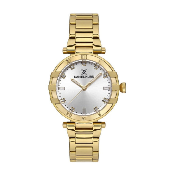 Daniel Klein Women Gold Stainless Steel Analog Watch DK1136093