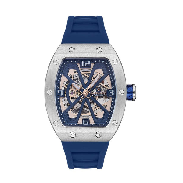 Daniel Klein Men Blue Silicone Analog Automatic Watch