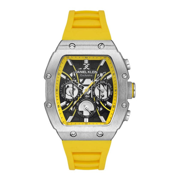 Daniel Klein Men Yellow Silicone Analog Watch