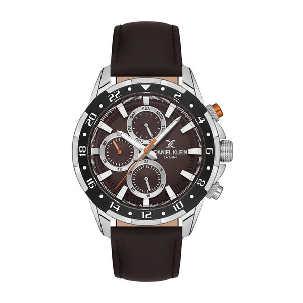 Daniel Klein Men Brown Leather Analog Watch DK1136415