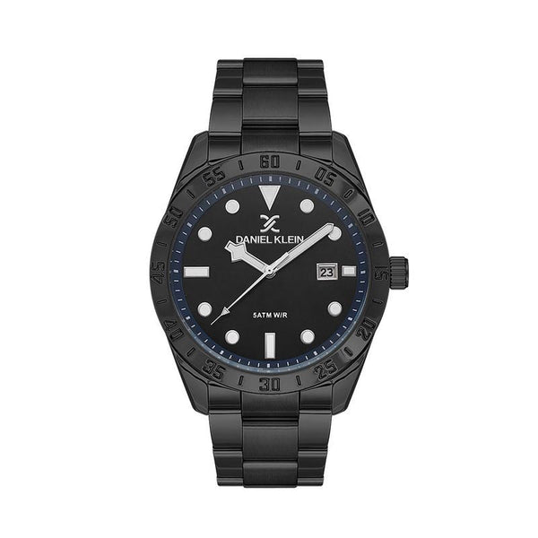 Daniel Klein Men Black Stainless Steel Analog Watch DK1136545