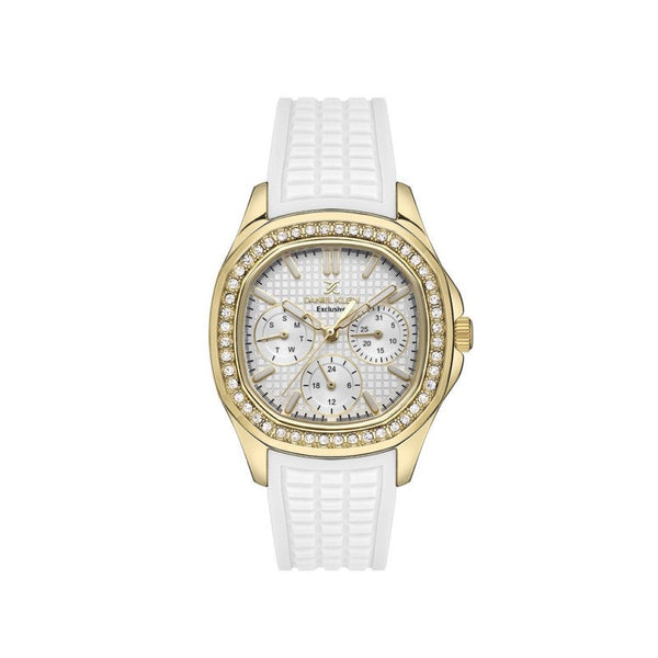 Daniel Klein Women White Silicone Analog Chronograph Watch