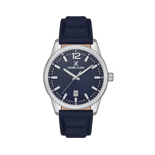 Daniel Klein Men Blue Leather Analog Watch DK1136672