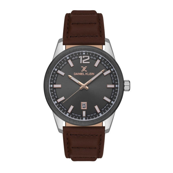 Daniel Klein Men Brown Leather Analog Watch DK1136673