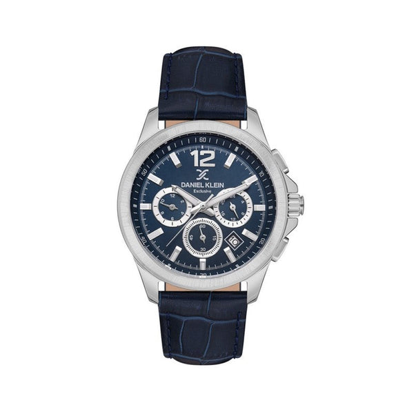 Daniel Klein Men Blue Leather Analog Watch DK1136713