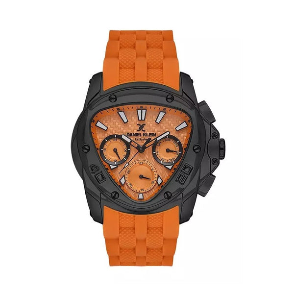 Daniel Klein Men Orange Silicone Analog Watch DK1136795