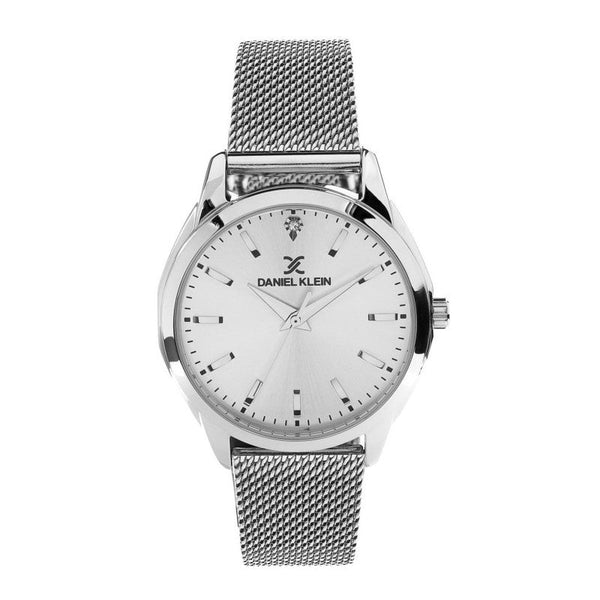 Daniel Klein Women Silver Mesh Band Analog Watch DK1136951