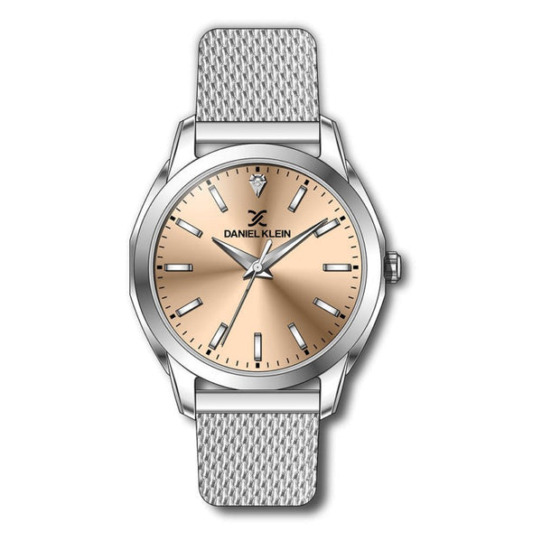 Daniel Klein Women Silver Mesh Band Analog Watch DK1136952