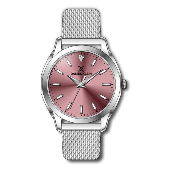 Daniel Klein Women Silver Mesh Band Analog Watch DK1136953