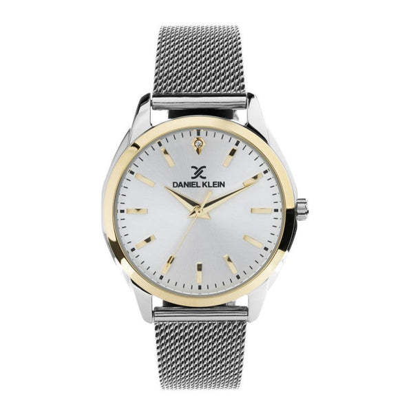 Daniel Klein Women Silver Mesh Band Analog Watch DK1136956