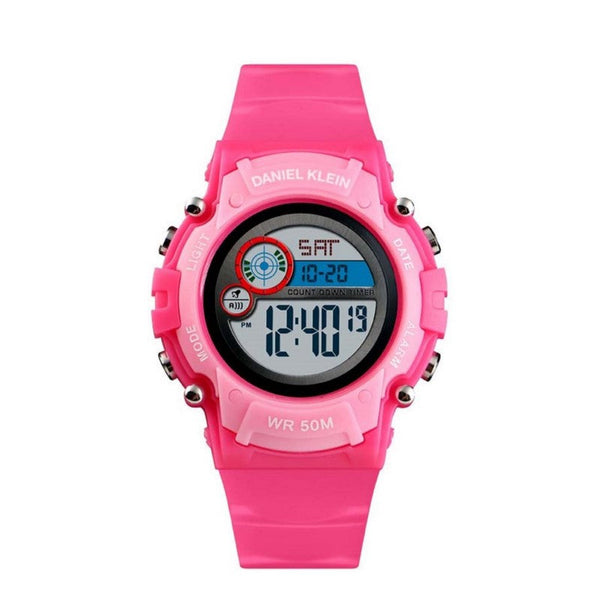 Daniel Klein Girls Pink Silicone Digital Smart Watch DK14773