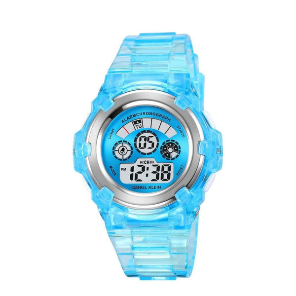 Daniel Klein Boys Turquoise Silicone Digital Smart Watch