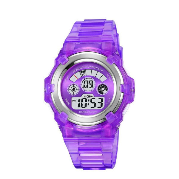 Daniel Klein Girls Purple Silicone Digital Smart Watch DK21563