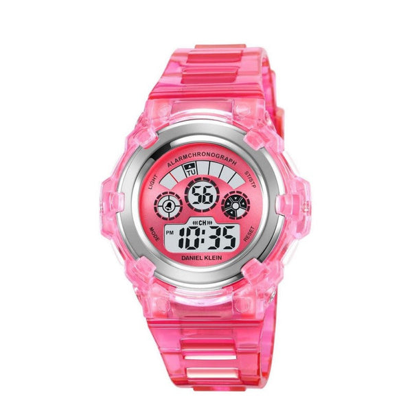 Daniel Klein Girls Pink Silicone Digital Smart Watch DK21564