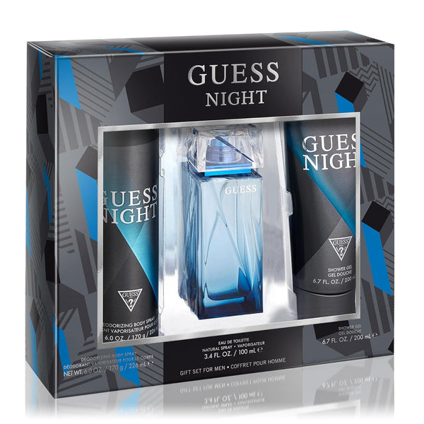 Guess Night for Men EDT 100 ml/ Shower Gel 200 ml/ Deo Spray 226 ml 3pcs Set