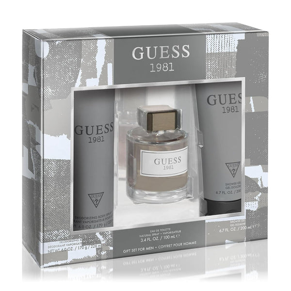 Guess 1981 for Men EDT 100 ml/ Shower Gel 200 ml/ Deo Spray 226 ml 3pcs Set