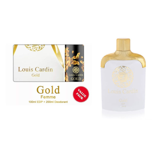 Louis Cardin Gold Value Pack 100ML EDP + 200ML Deo Set