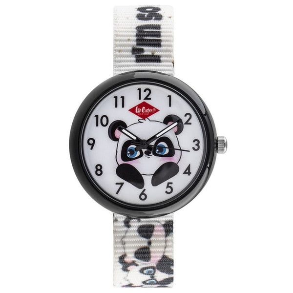 Lee Cooper Boys Black & Print Textile Analog Watch