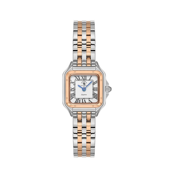 Santa Barbara Polo Women Silver & Rose Gold Stainless Steel Analog Watch