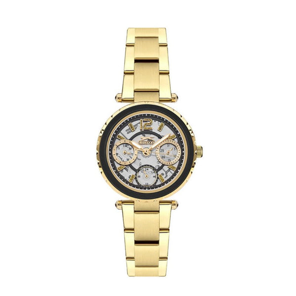 Slazenger Women Gold Stainless Steel Analog Watch