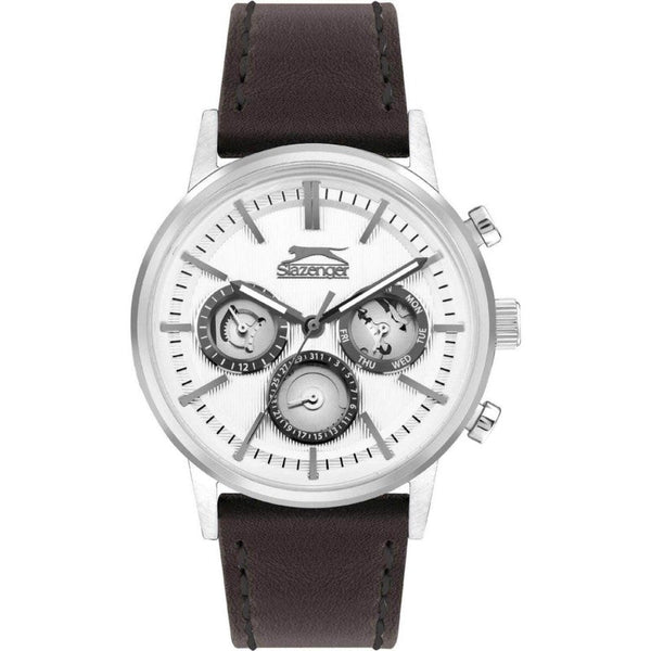 Slazenger Men Brown Leather Analog Watch SL092302204